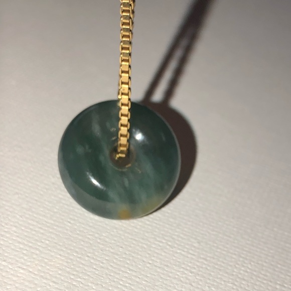 Princesa Blue Guatemalan Jadeite Donut - Picture 4 of 13